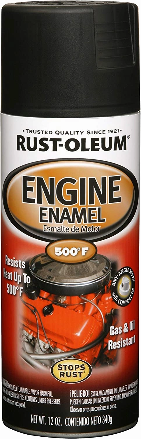 12 OZ Engine Enamel Spray Paint - Semi-Gloss Black