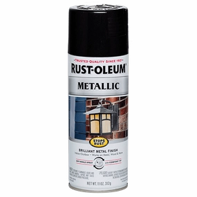 12 OZ Stops Rust Metallic Spray Paint - Black Night