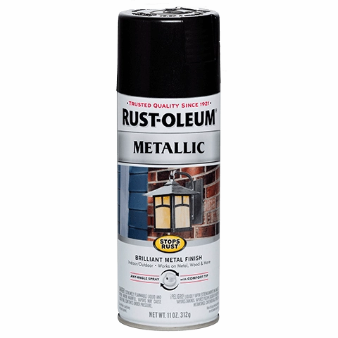 12 OZ Stops Rust Metallic Spray Paint - Black Night