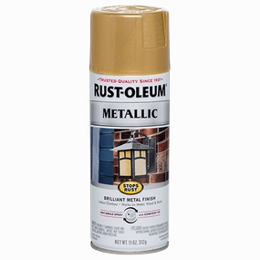12 OZ Stops Rust Metallic Spray Paint - Gold Rush
