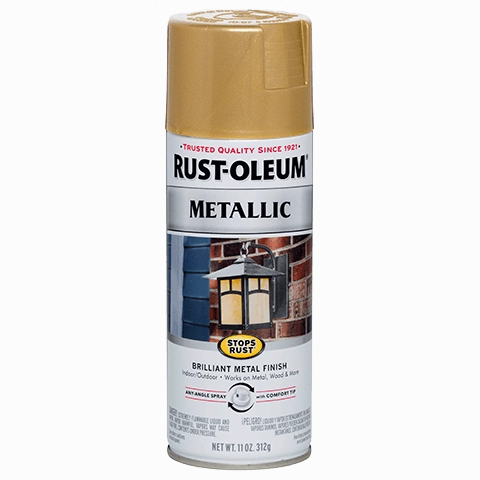 12 OZ Stops Rust Metallic Spray Paint - Gold Rush