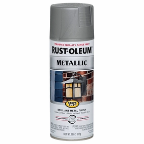 12 OZ Stops Rust Metallic Spray Paint - Matte Nickel