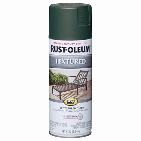 12 OZ Stops Rust Textured Spray Paint - Forest Green