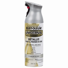 12 OZ Universal Metallic Spray Paint - Titanium Silver
