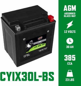 12v 30ah Cycle-tron Ii Powersports Battery - 385 Cca