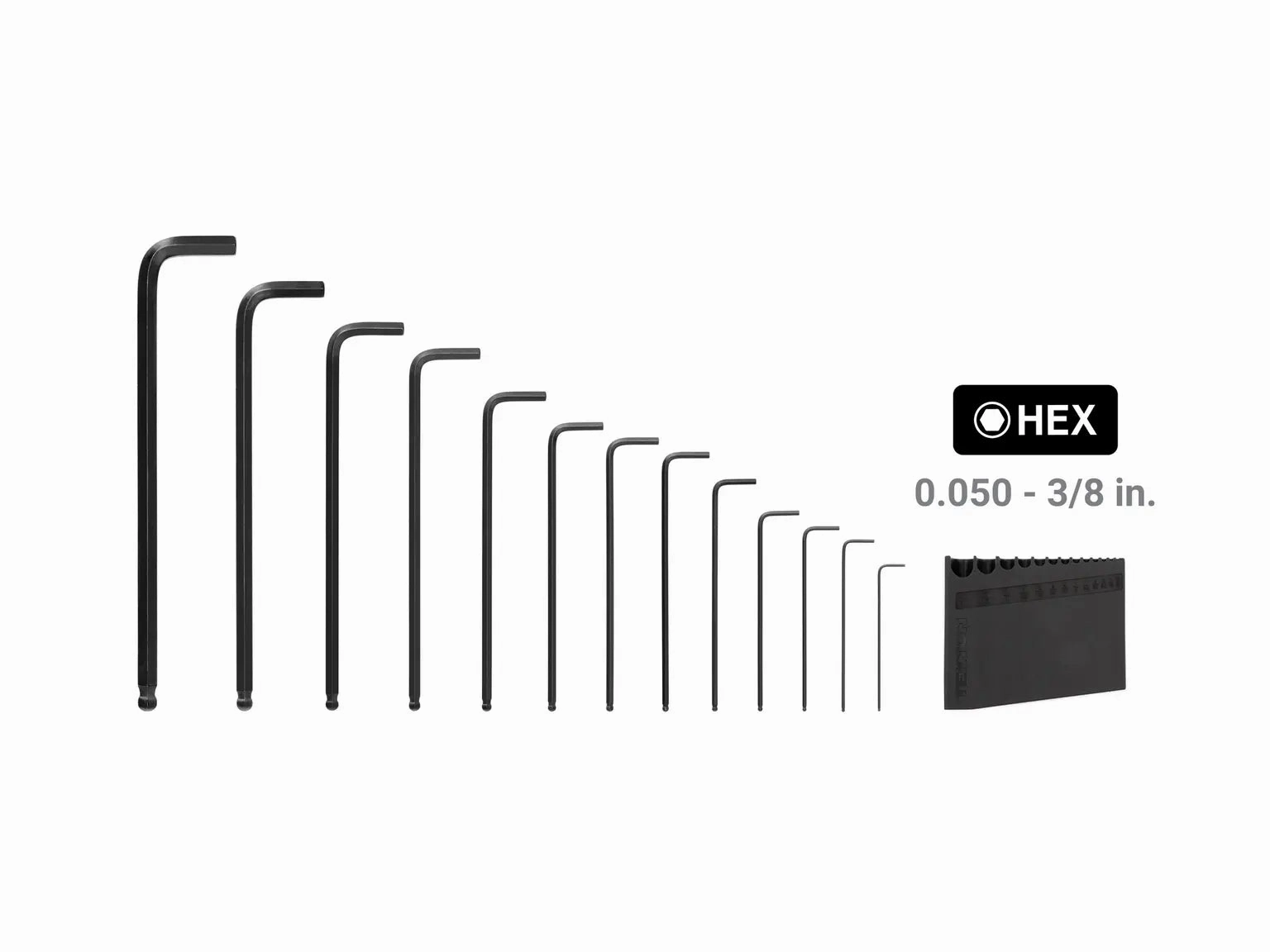 13-Piece Ball End Hex L-Key Set with Holder (0.050-3/8 in.)