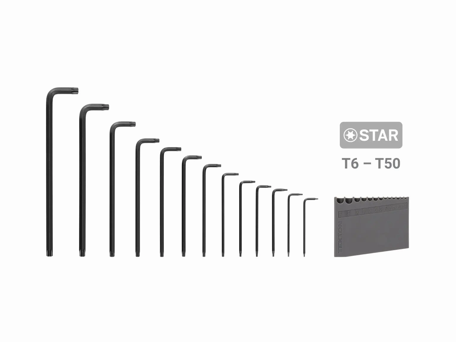 13-Piece Star L-Key Set with Holder (T6-T50)