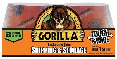 30 YD Tough & Wide Heavy Duty Packaging Tape Refill Rolls - 2 PACK