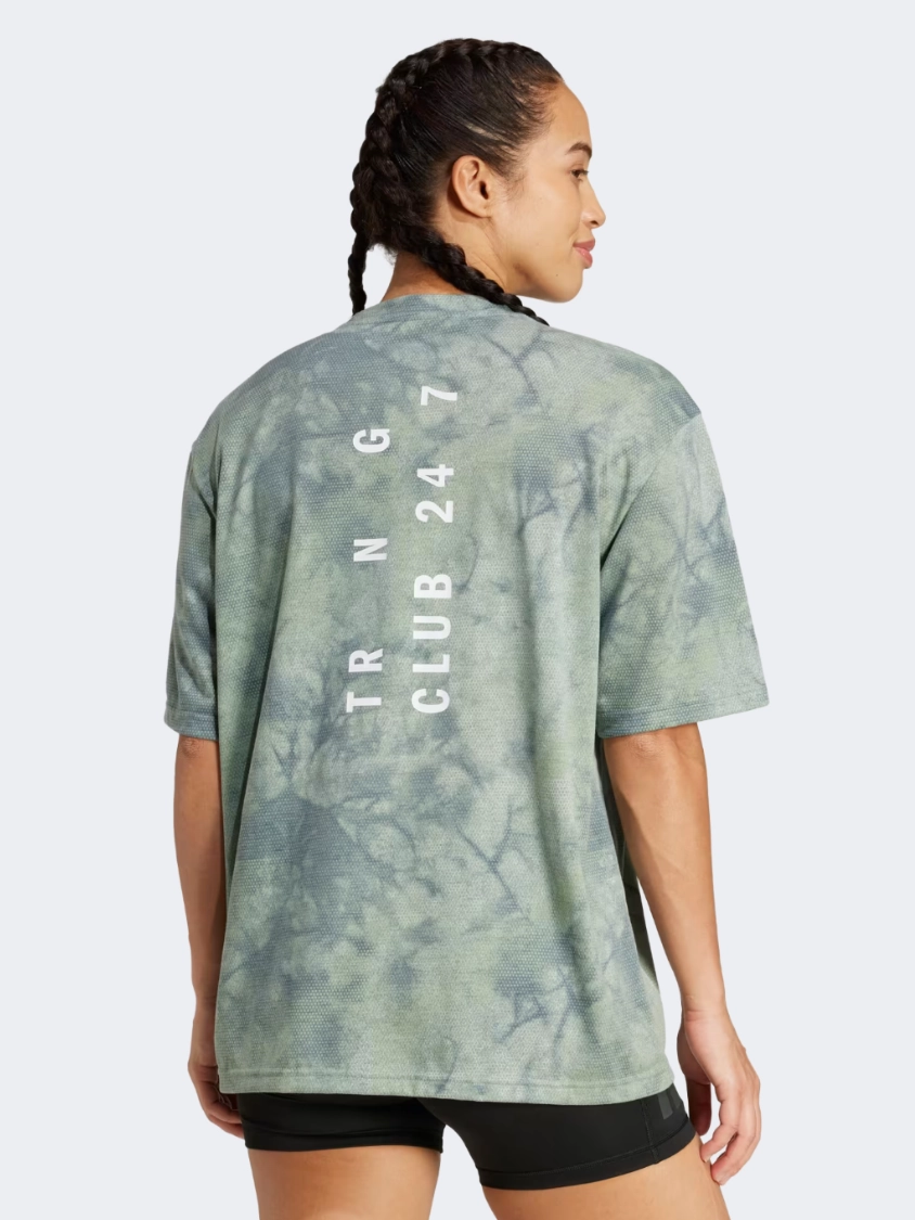 Adidas Club 24/7 Graphic Women Training T-Shirt Wonder Silver