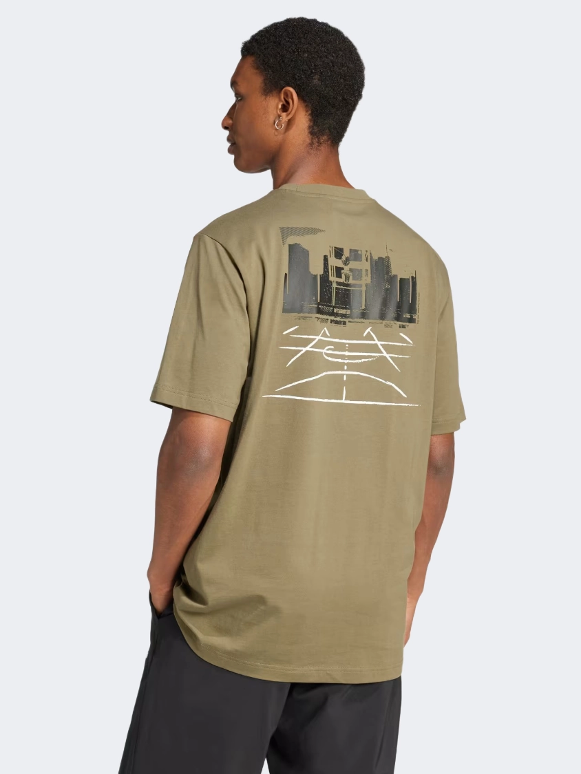 Adidas Codes Photoreal Graphic Men Sportswear T-Shirt Olive Strata