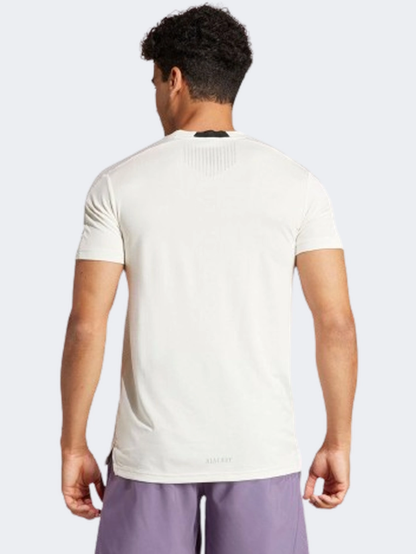 Adidas D4T Hiit Workout Men Training T-Shirt Chalk White