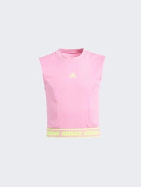 Adidas Dance Kids-Girls Sportswear Tank Bliss Pink/Lemon