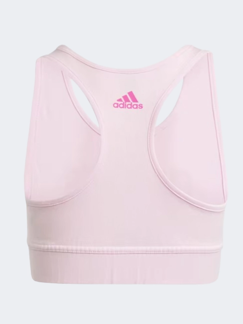 Adidas Essentials Linear Logo Girls Sportswear Bra Pink/Lucid Fuchsia
