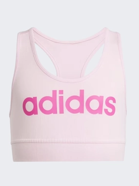 Adidas Essentials Linear Logo Girls Sportswear Bra Pink/Lucid Fuchsia