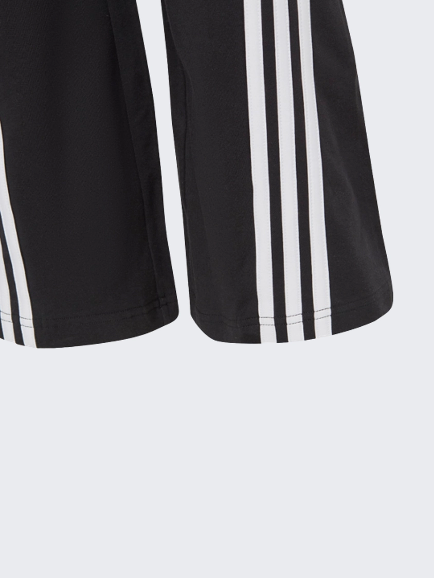 Adidas Future Icons 3-Stripes Cotton Flared Girls Sportswear Tight Black/White