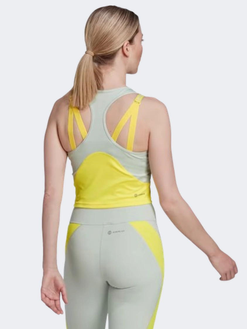 Adidas Hiit Women Training Tank Linen Green/Yellow