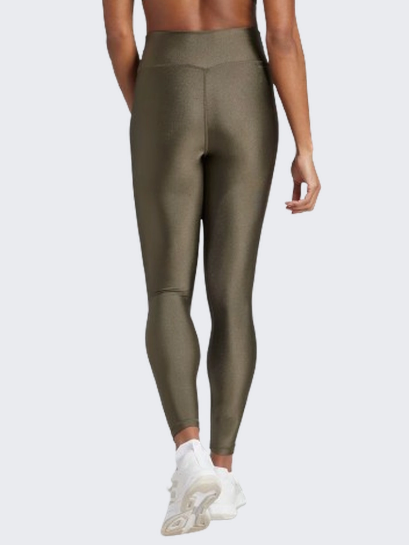 Adidas Optime Essentials Shine Women Training Tight Shadow Olive