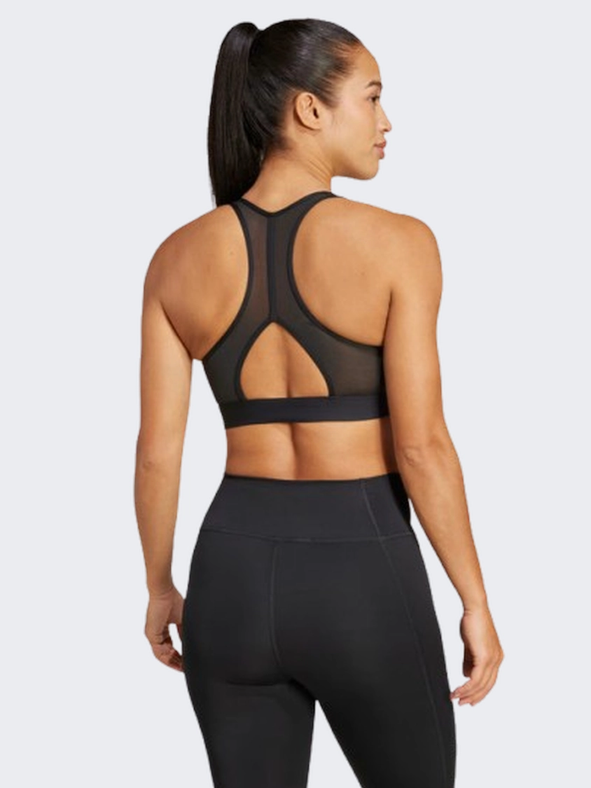 Adidas Powerreact Graphic Bra Women Training Bra Black