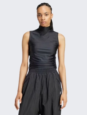 Adidas Ruched 3 Stripes Women Originals Tank Black