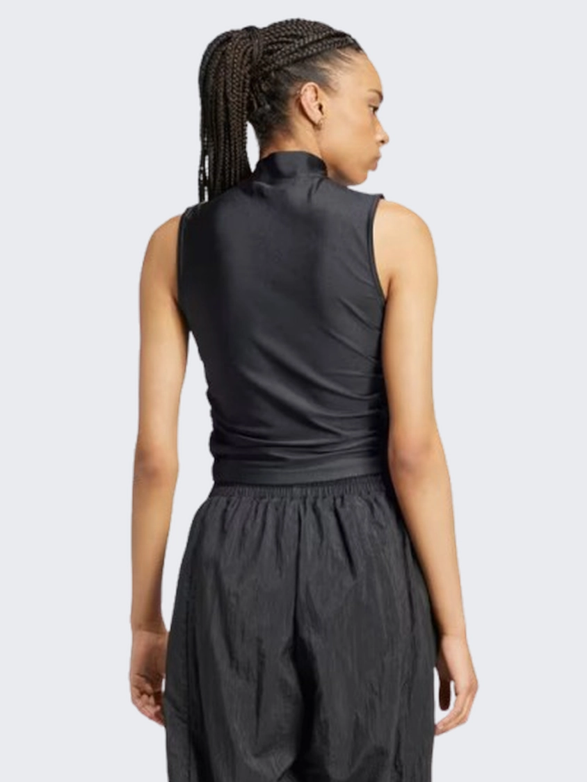 Adidas Ruched 3 Stripes Women Originals Tank Black