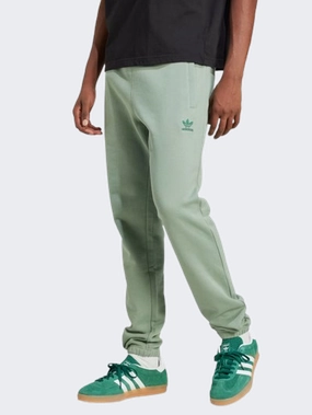 Adidas Trefoil Essentials French Terry  Men Original Pant Silver Green