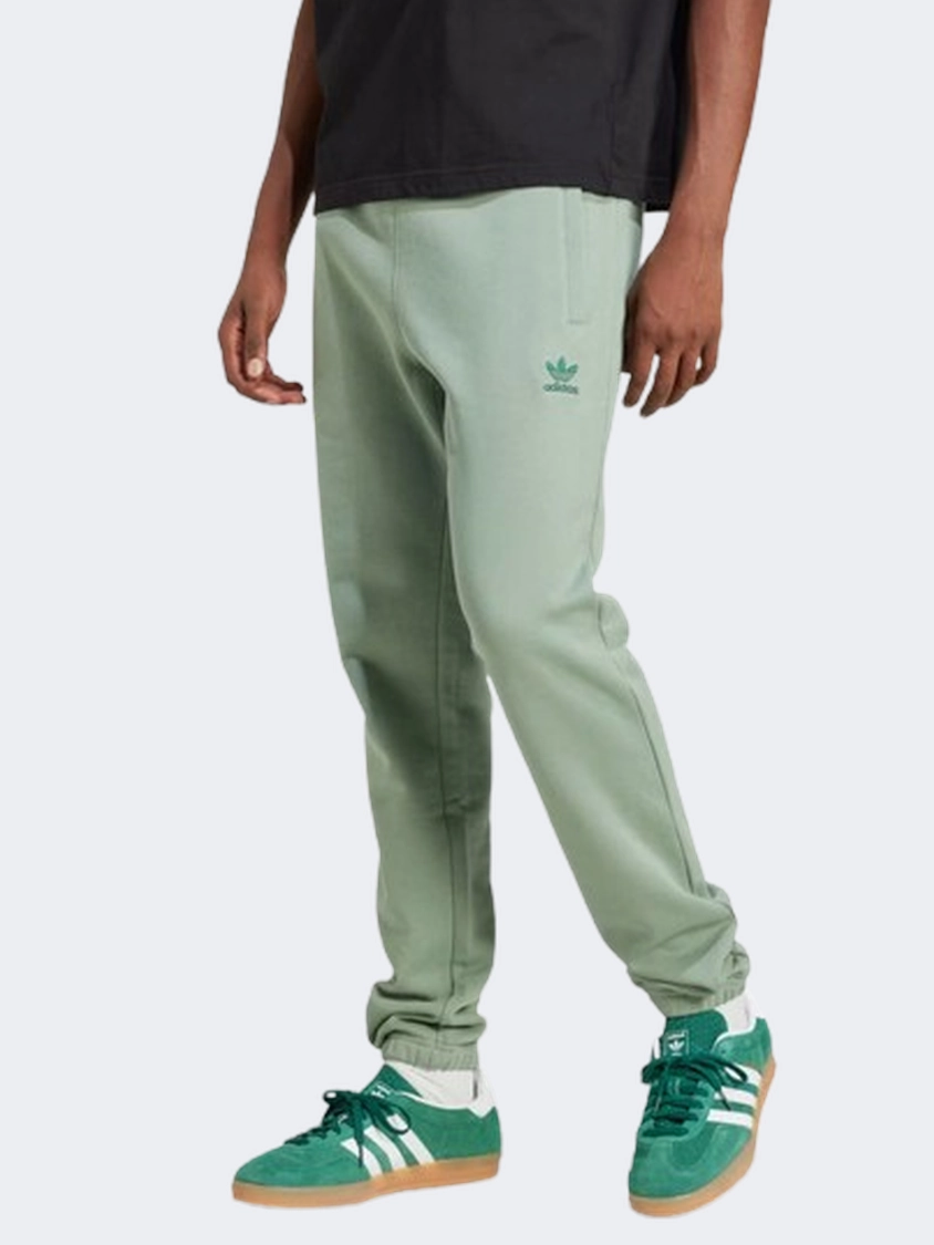 Adidas Trefoil Essentials French Terry  Men Original Pant Silver Green