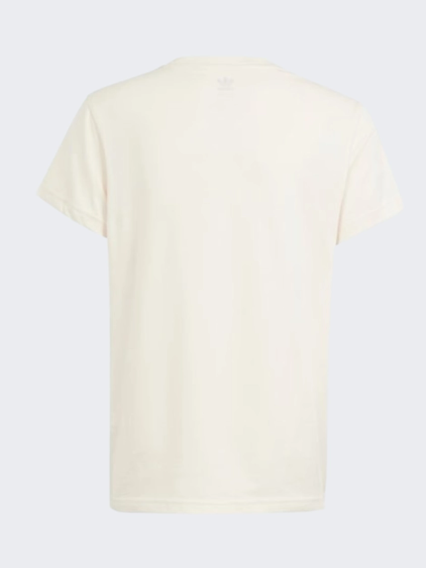 Adidas Trefoil Kids Girls Original T-Shirt Wonder White