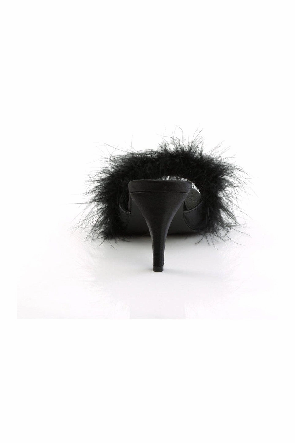 AMOUR-03 Slide | Black Genuine Satin