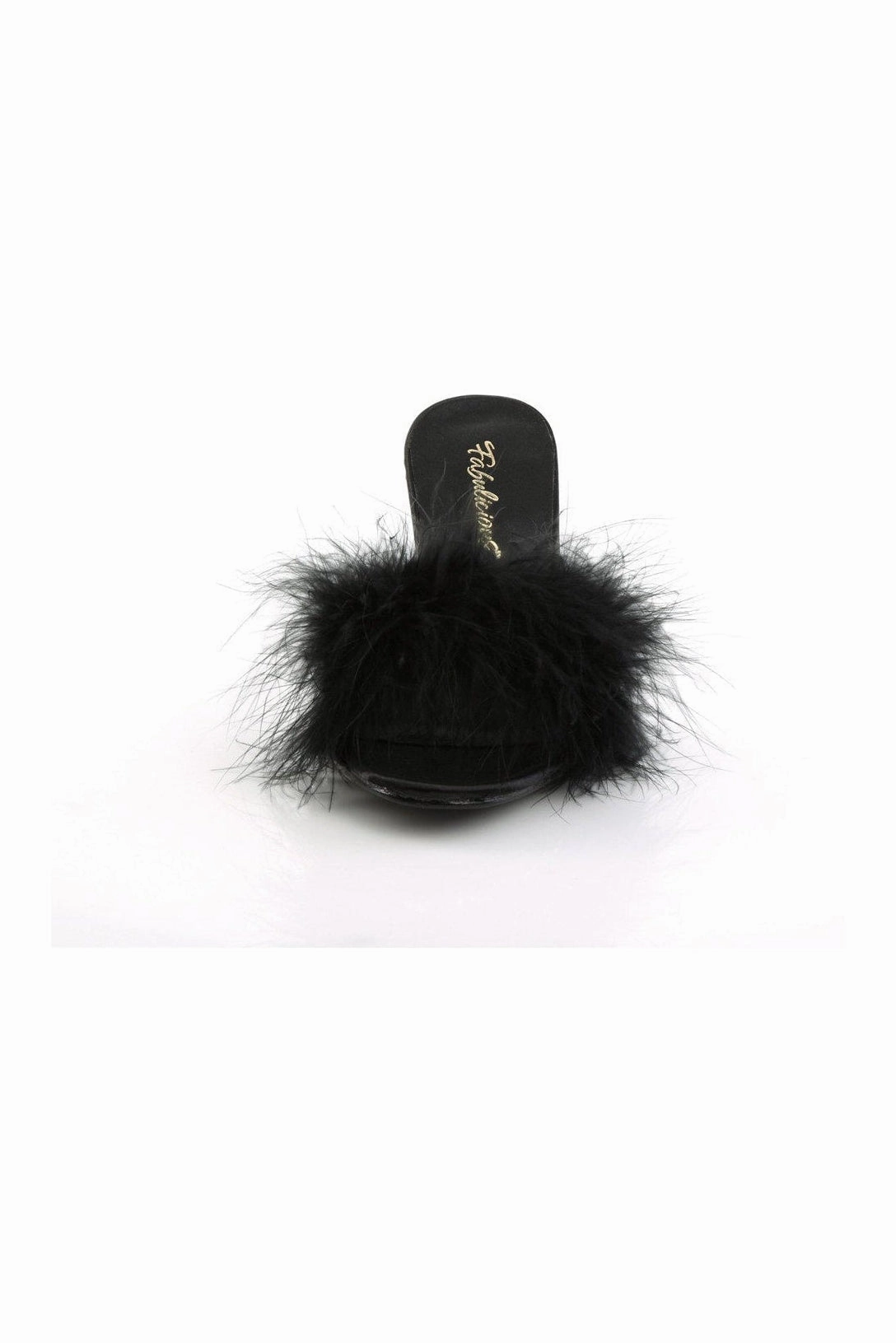 AMOUR-03 Slide | Black Genuine Satin