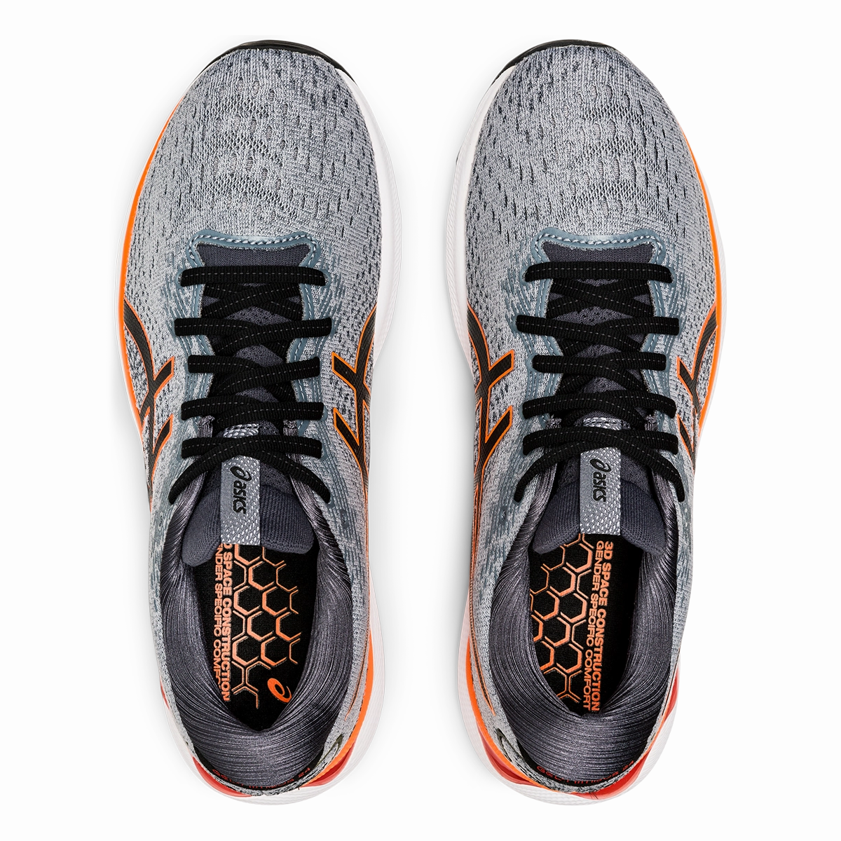 Asics Gel Nimbus 24 - Sheet Rock - Shocking Orange