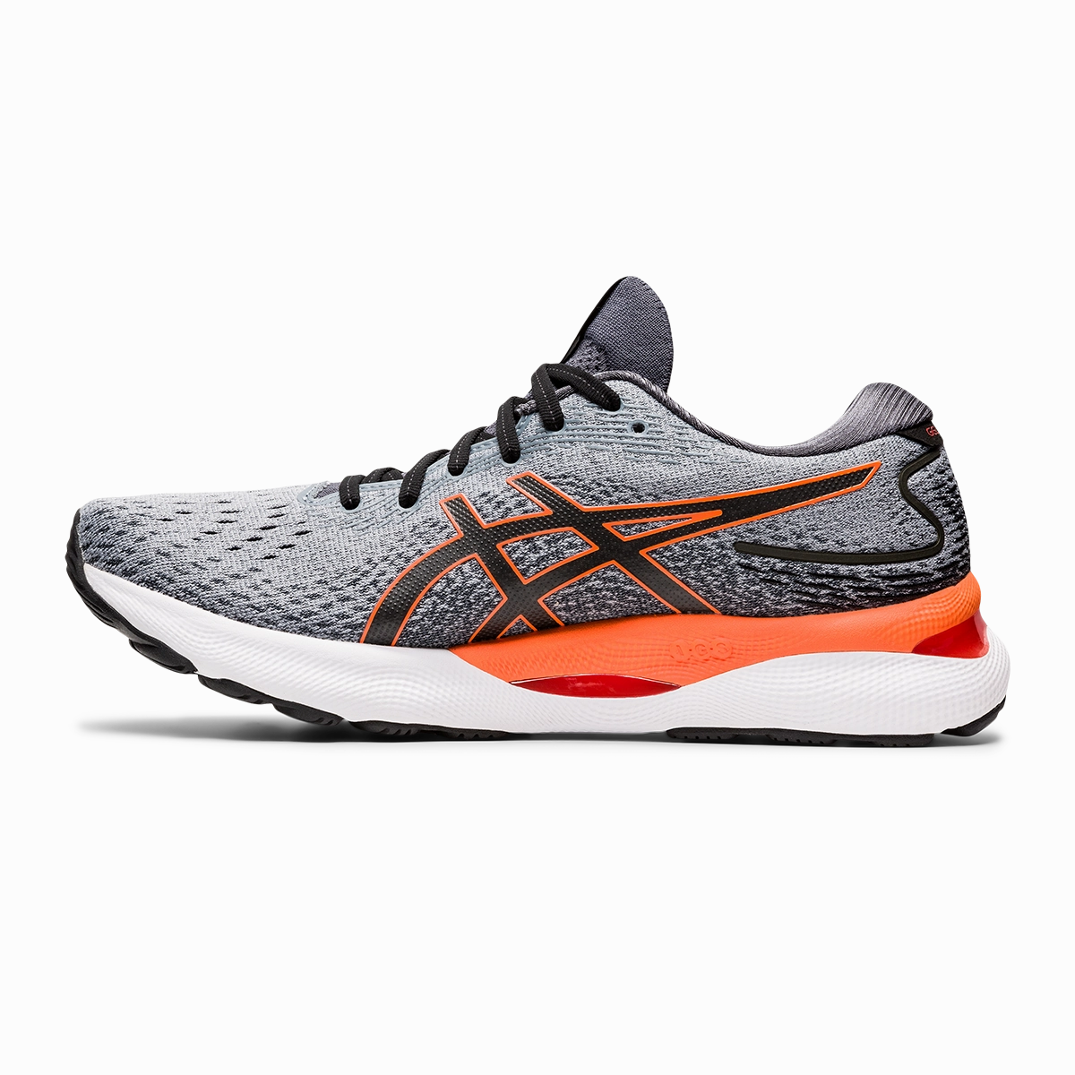 Asics Gel Nimbus 24 - Sheet Rock - Shocking Orange
