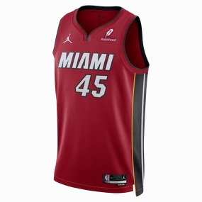 Davion Mitchell Nike Jordan Brand Miami HEAT Statement Red Swingman Jersey