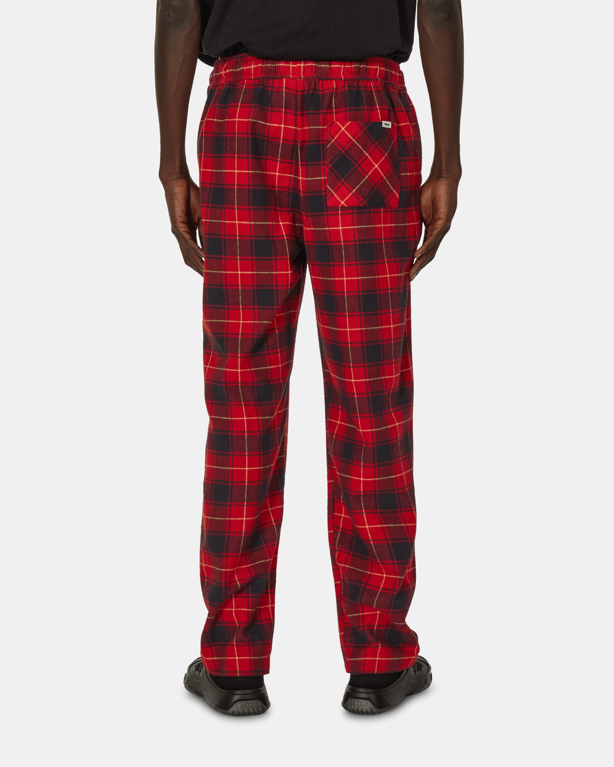 Flannel Plaid Pijamas Pants Red