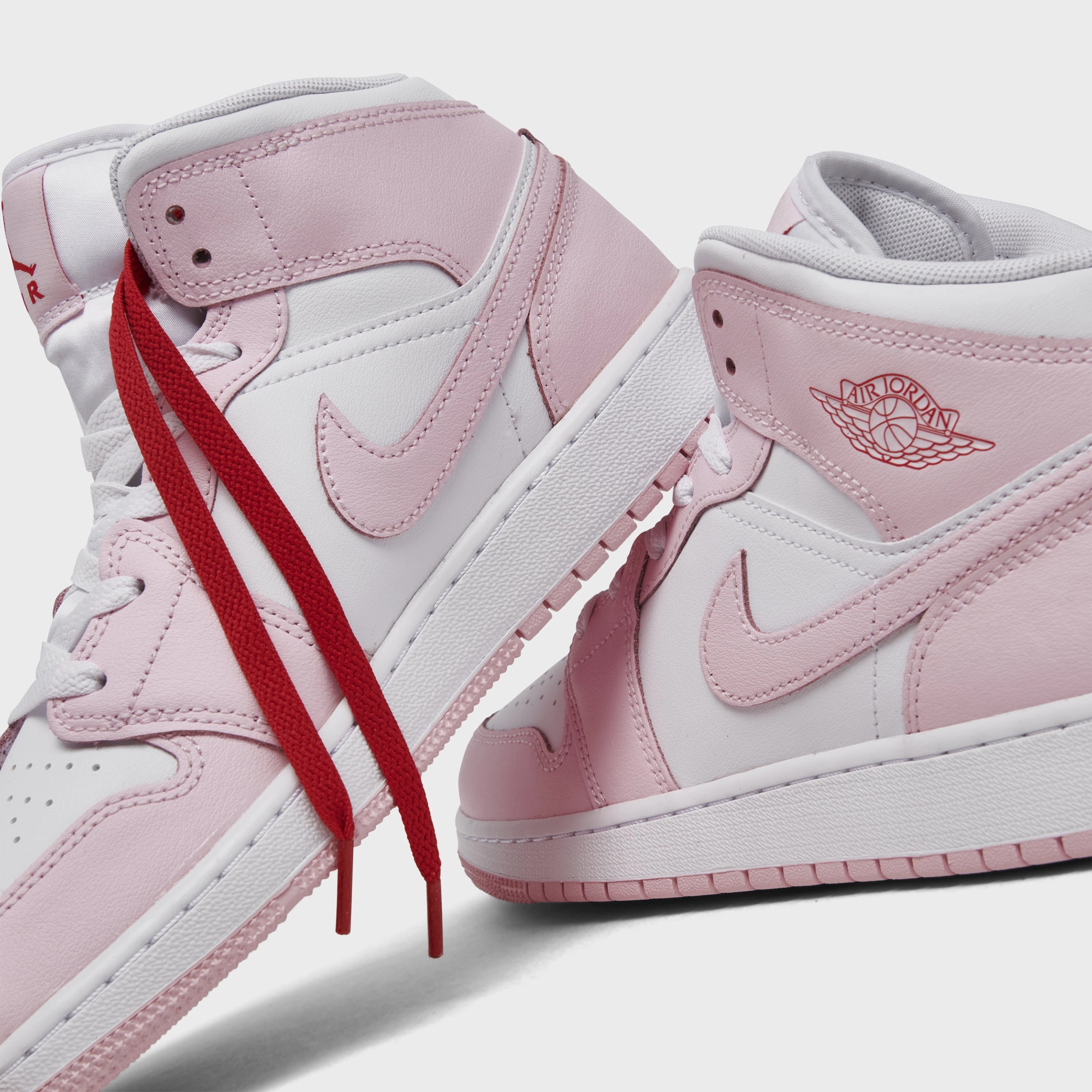 Jordan 1 Mid GS Pink Foam / White - Fire Red