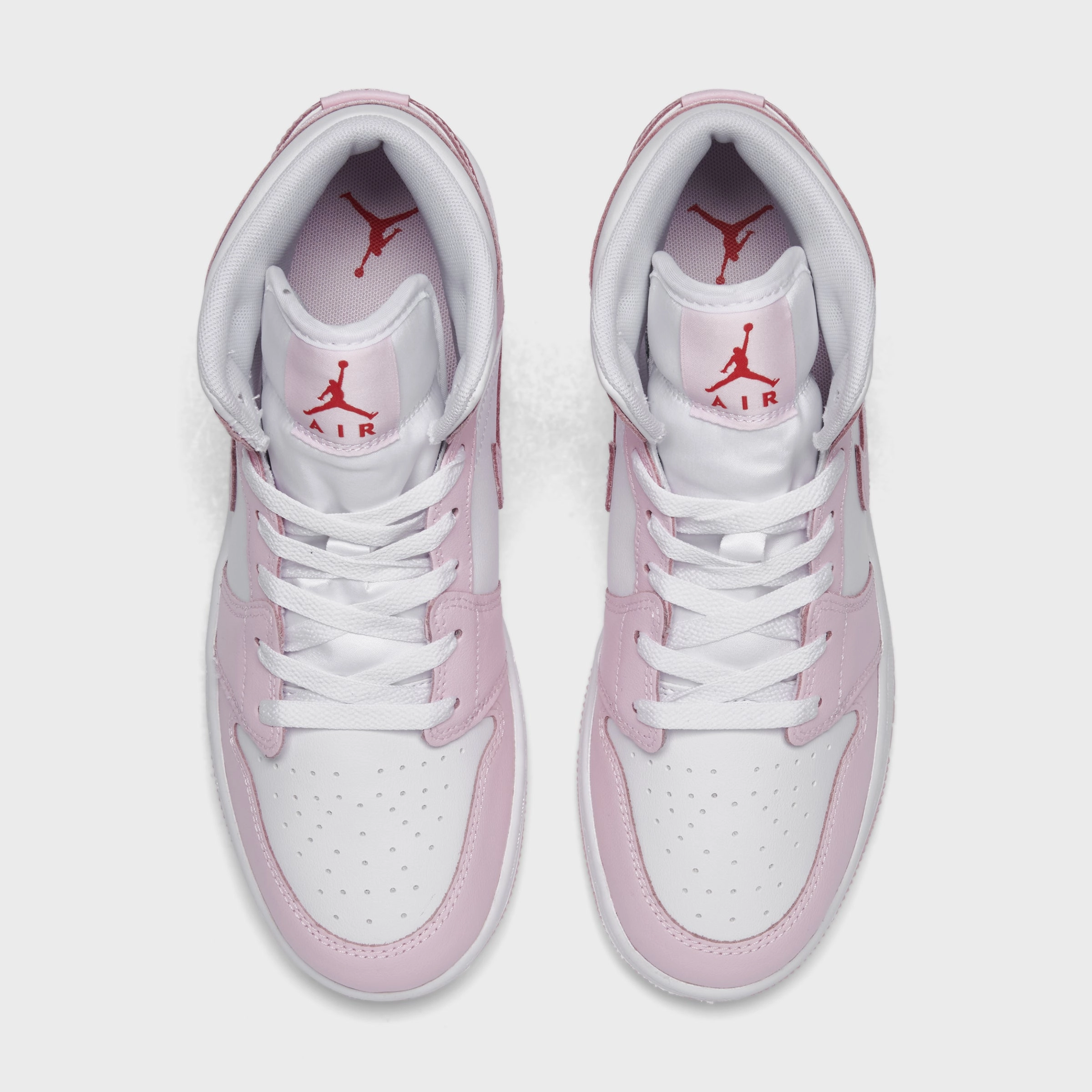 Jordan 1 Mid GS Pink Foam / White - Fire Red