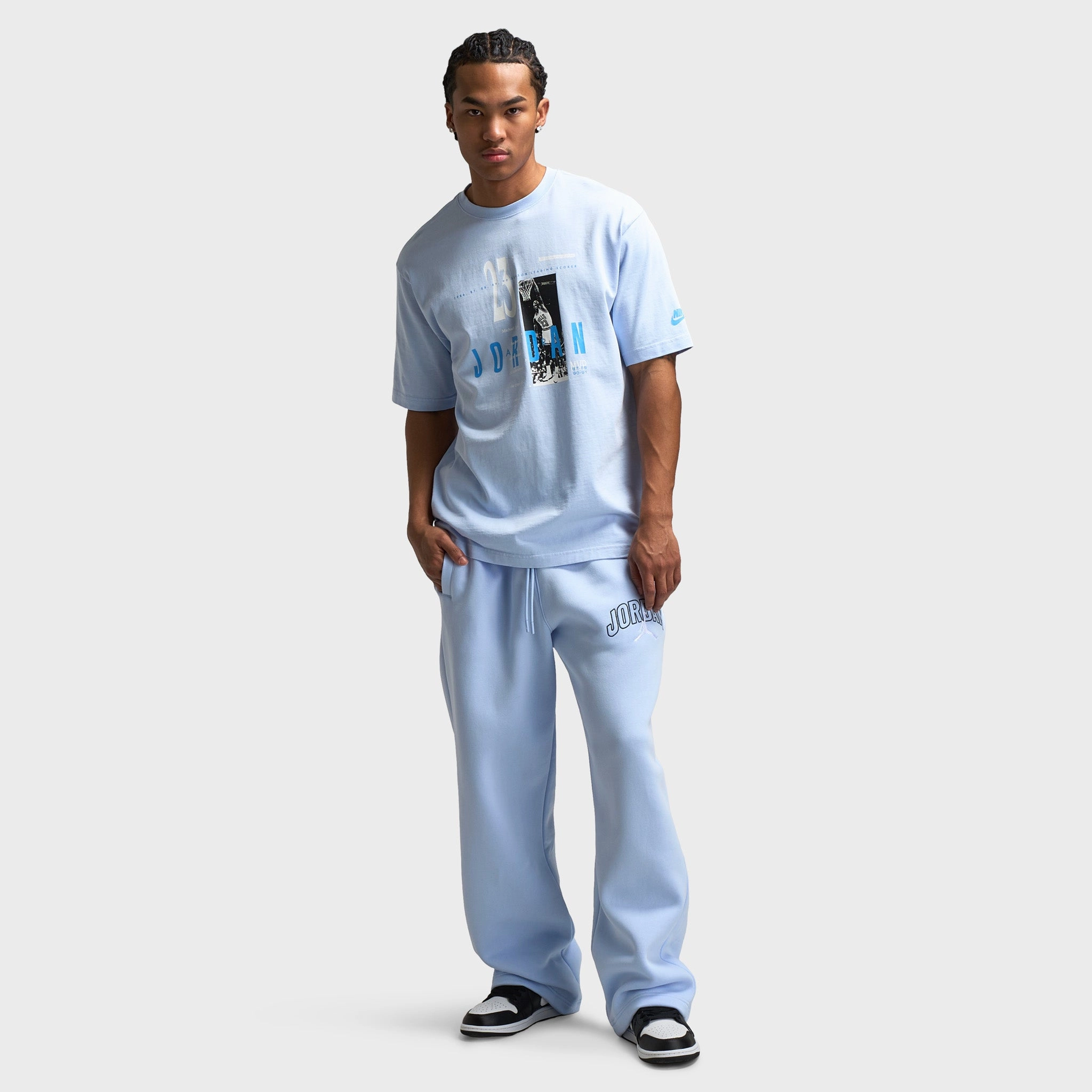 Jordan Brooklyn Oversized Open Hem Pants / Hydrogen Blue