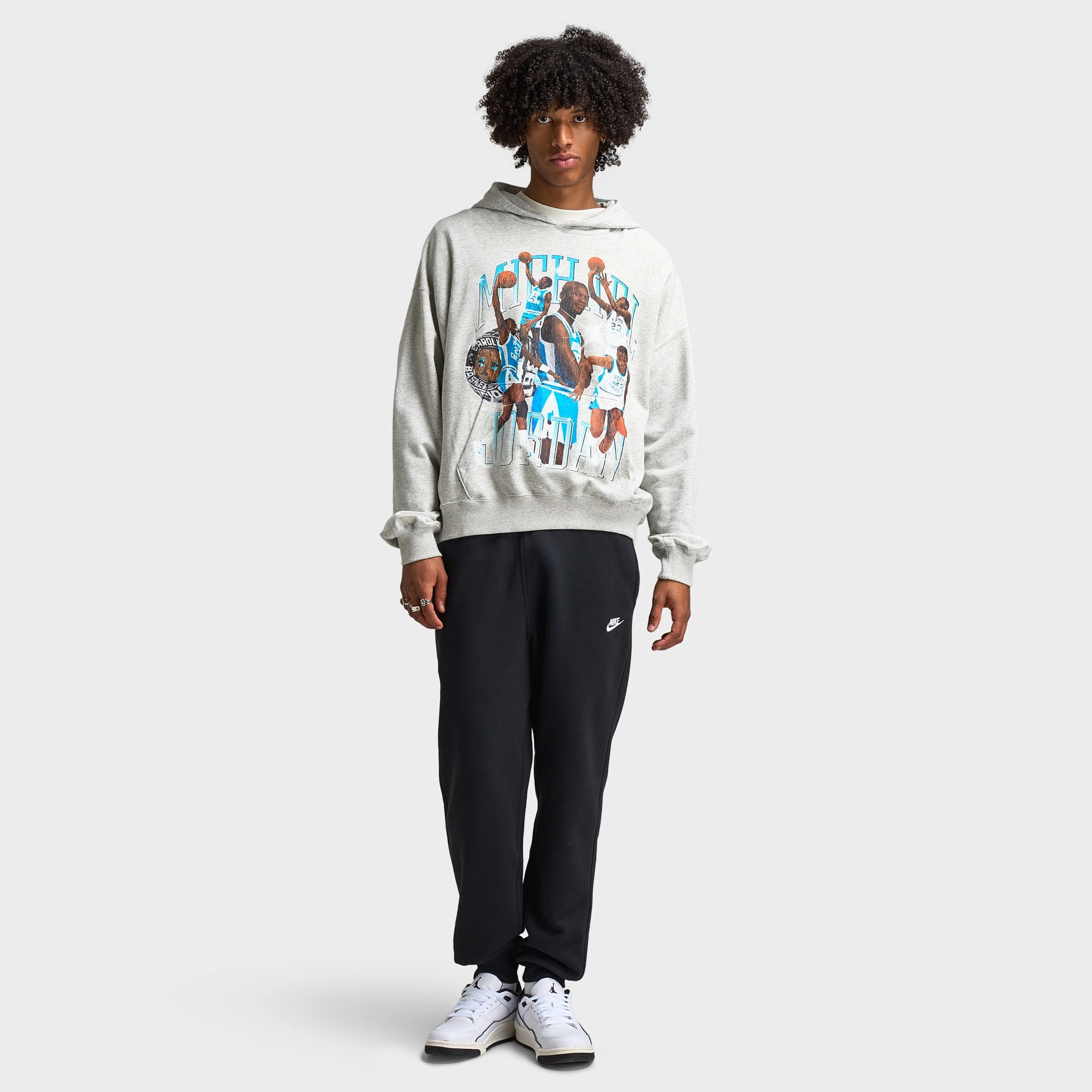 Jordan Flight Pullover Hoodie Heather Grey / Black