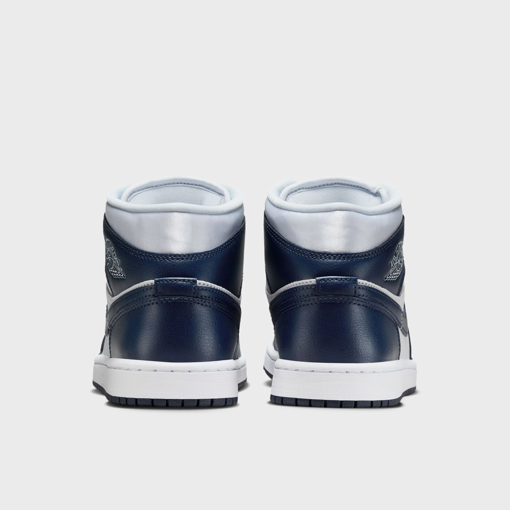 Jordan Women's 1 Mid Football Grey / Midnight Navy - White