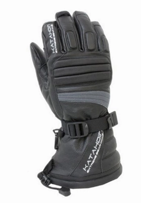 Katahdin Mens Torque Leather Snow Glove Grey