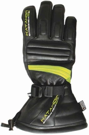 Katahdin Mens Torque Leather Snow Glove Hi Viz Yellow