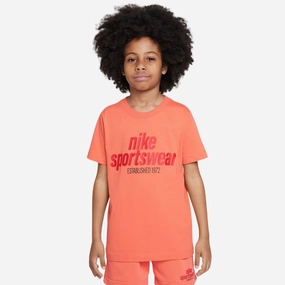kids nike sportswear s/s tee (orange)