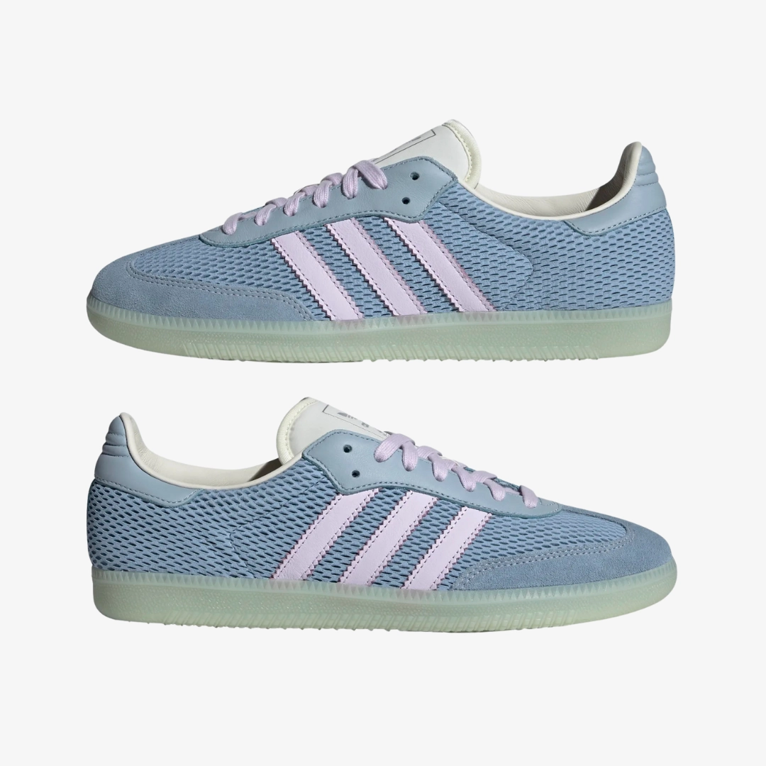 mens adidas samba og (tactile blue/ice lavender)