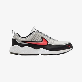 mens nike air zoom spiridon (metallic silver/sport red)