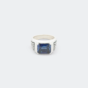 Midnight Ring Slim - 925 Silver/Sapphire