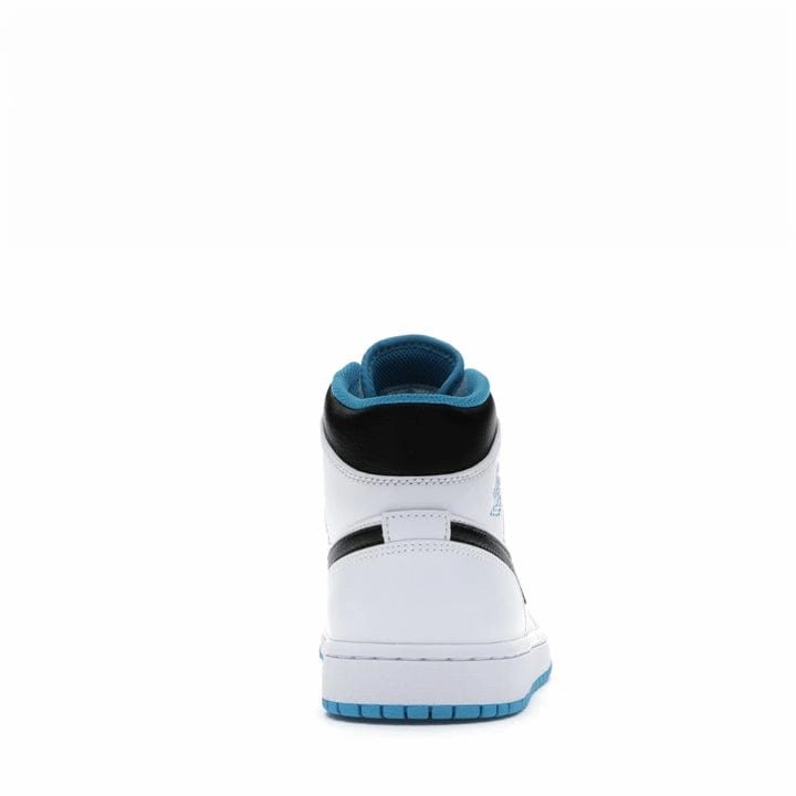 NIKE AIR JORDAN1 MID WHITE LASER BLUE -