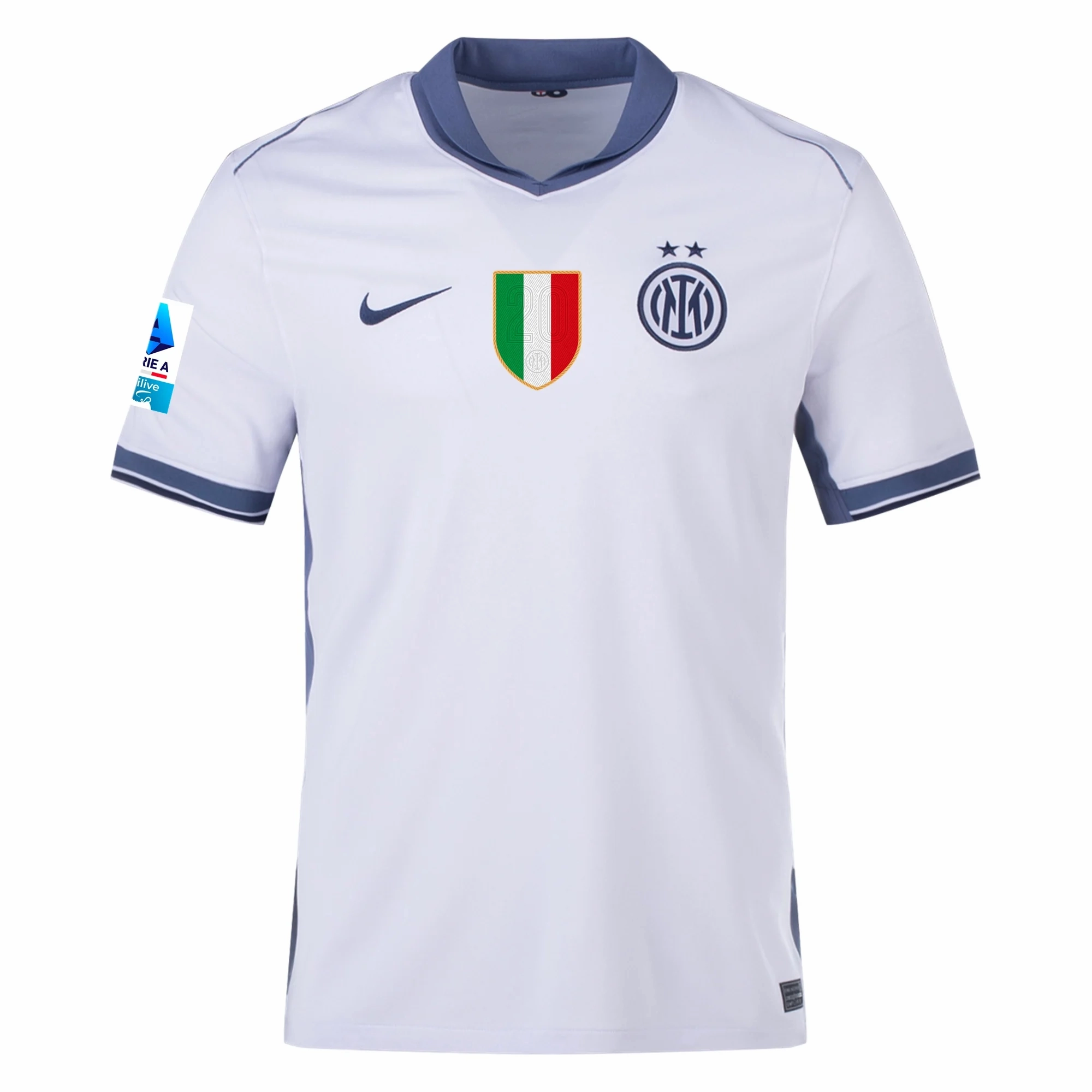 Nike Inter Milan Davide Frattesi Away Jersey w/ Serie A   Scudetto Patch 24/25 (Summit White/Iris Whisper)