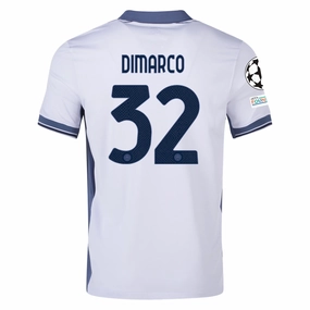 Nike Inter Milan Federico Dimarco Away Jersey w/ Champions League   Scudetto Patch 24/25 (Summit White/Iris Whisper)
