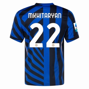 Nike Inter Milan Henrikh Mkhitaryan Home Jersey w/ Serie A    Scudetto Patch 24/25 (Lyon Blue/Black)