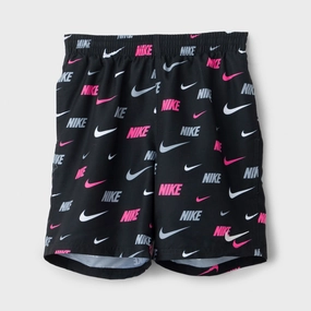 Nike Junior Boys' All-Over Print Swim Shorts / Black