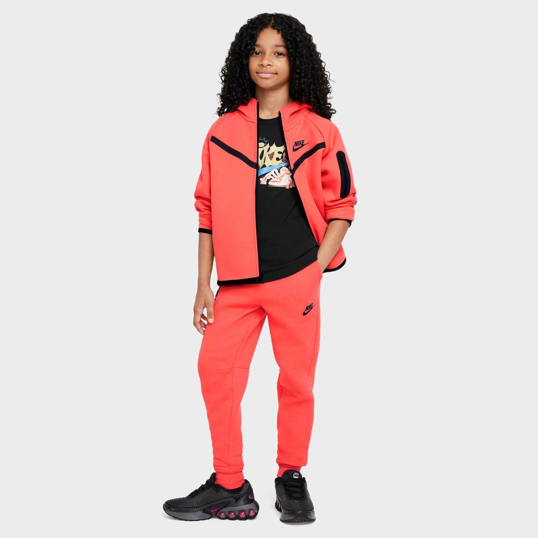Nike Junior Girls' Tech Fleece Joggers Magic Ember / Black -